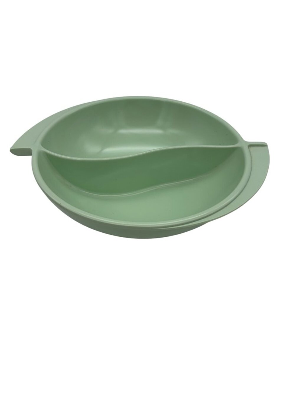 Vintage Boonton Melmac Mint Green Divided Serving Bowl #605-10 USA MCM 10 Inch